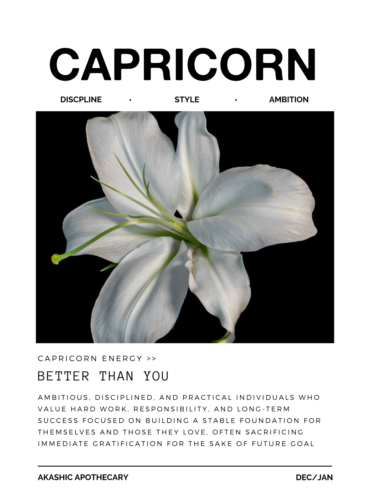 Capricorn Zodiac Poster