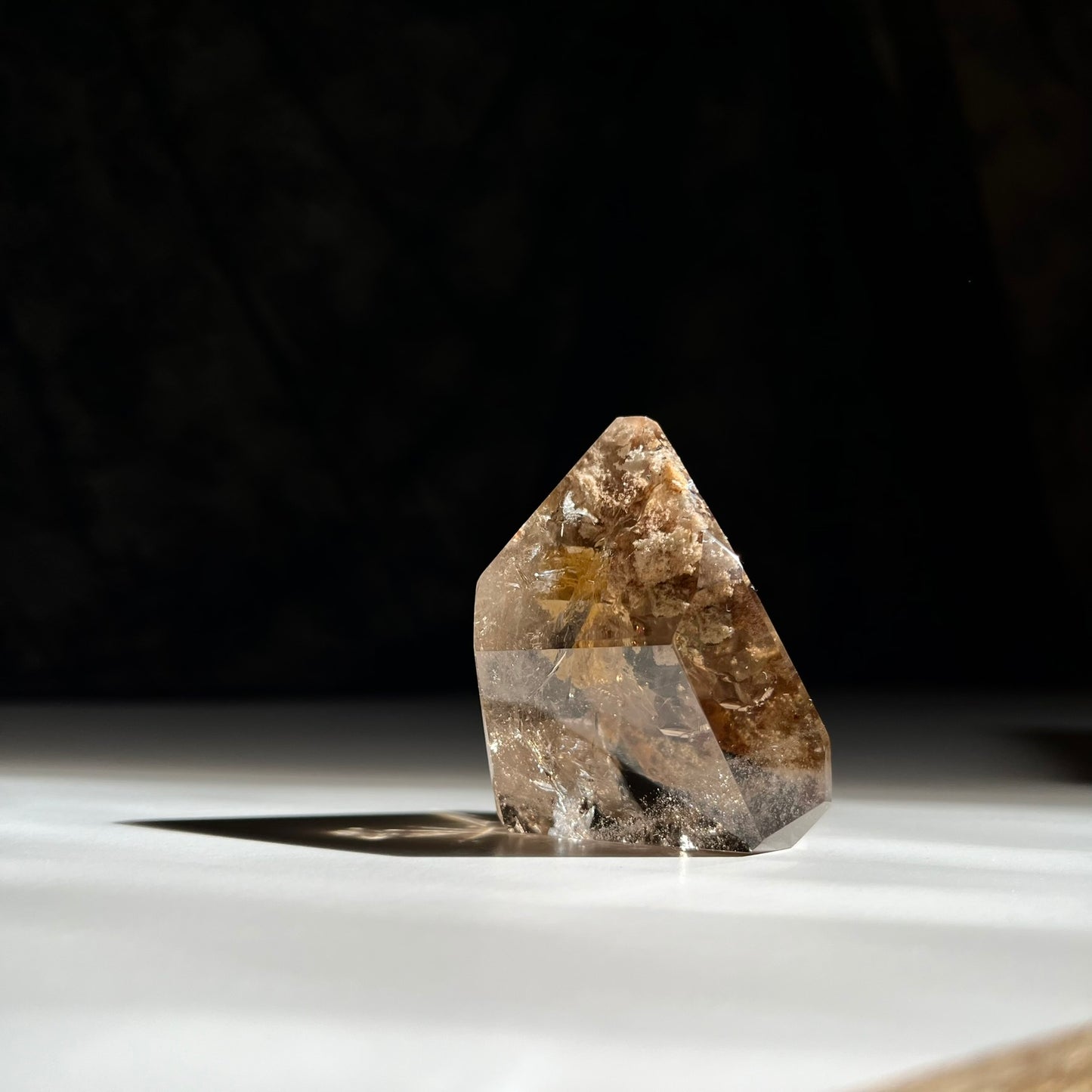 Smoky Lodolite with Rutile Inclusion  Freeform