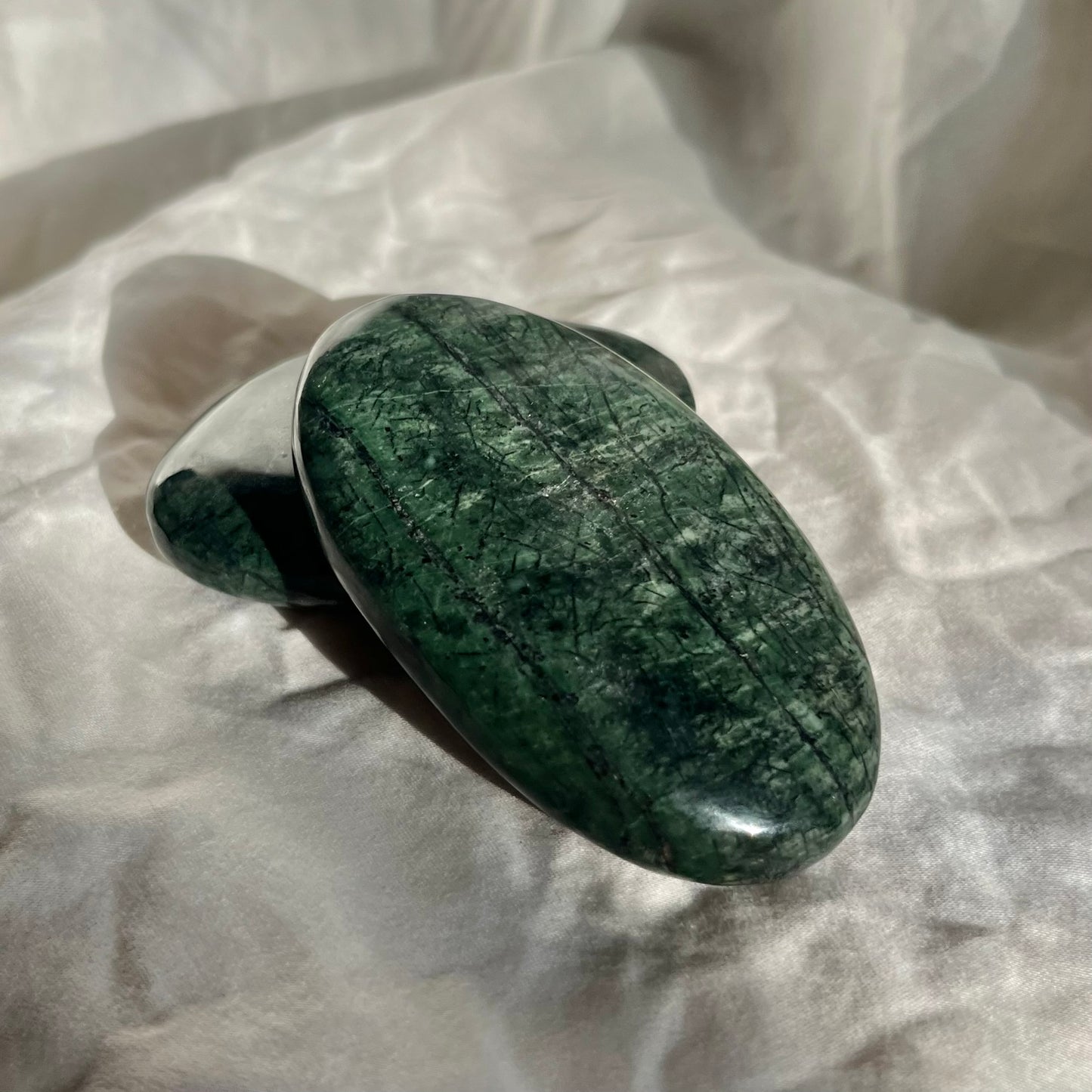 Nephrite Jade Palm Stone