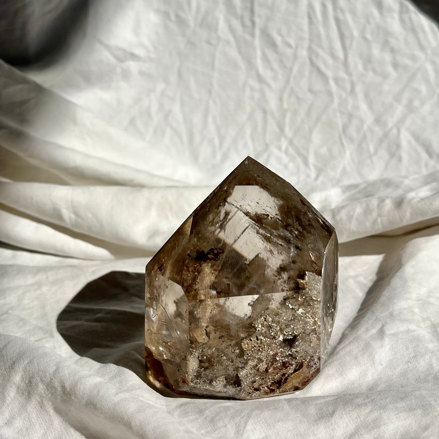 Lodolite Quartz Freeform w/ Rutile and Phantom Inclusion 622g