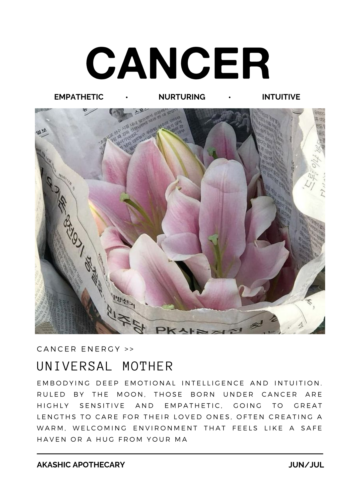 Cancer Zodiac Poster