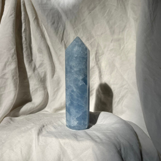 Blue Calcite Tower 13cm