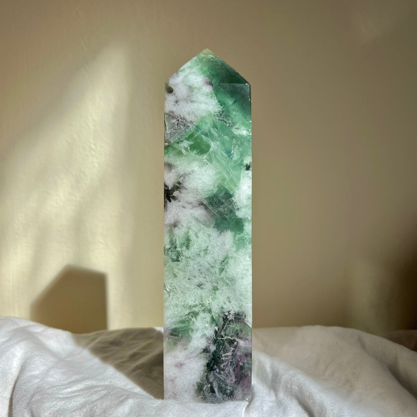 Snowflake Fluorite Tower 15.5cm