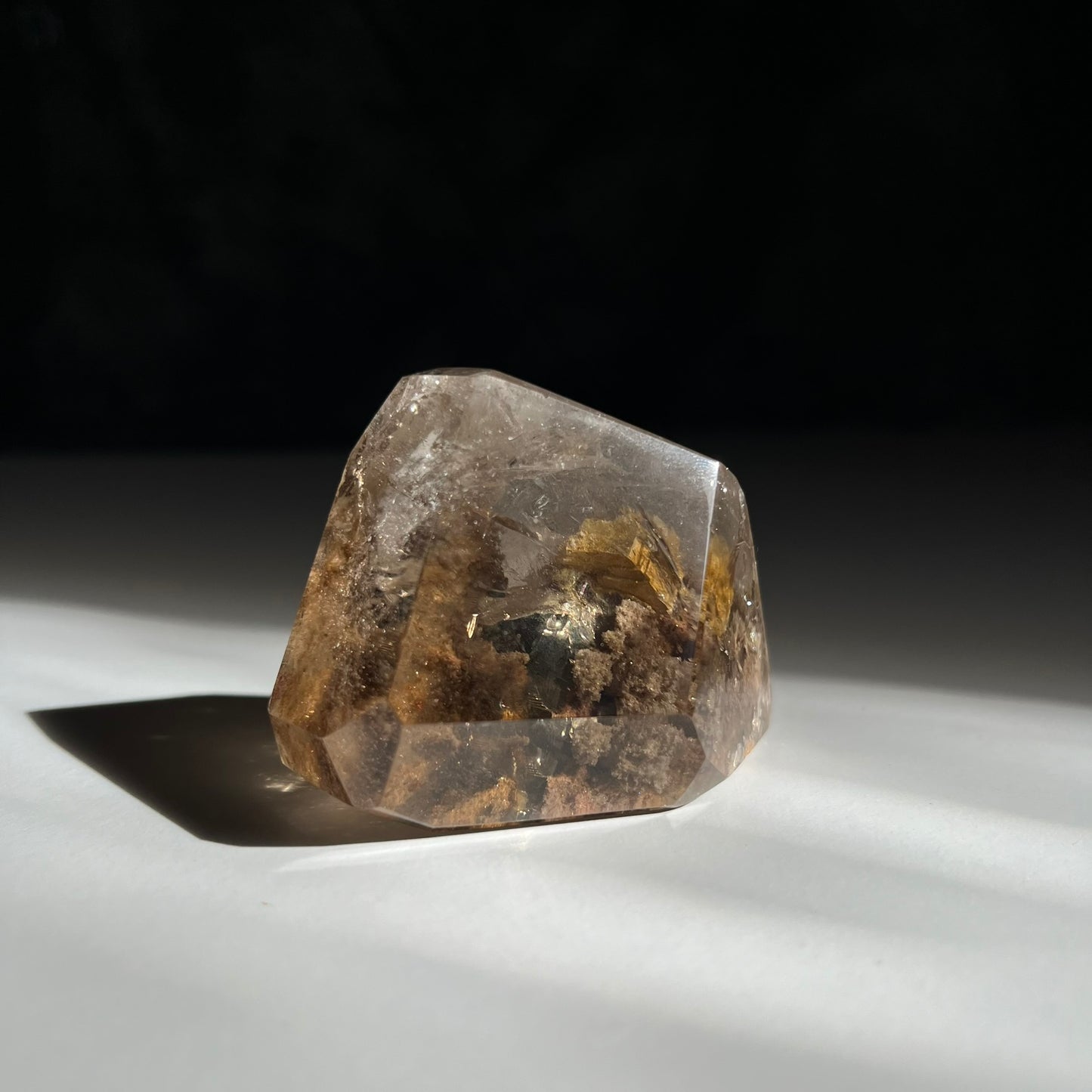 Smoky Lodolite with Rutile Inclusion  Freeform