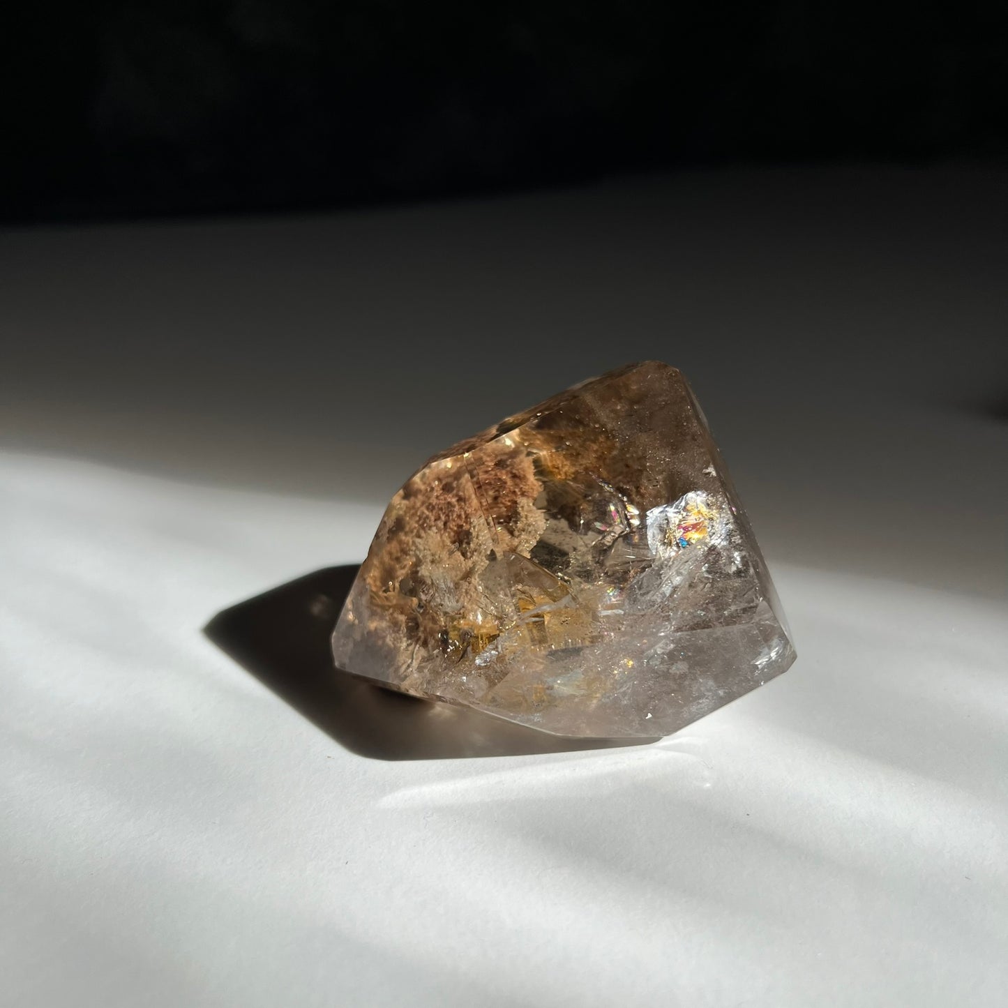 Smoky Lodolite with Rutile Inclusion  Freeform