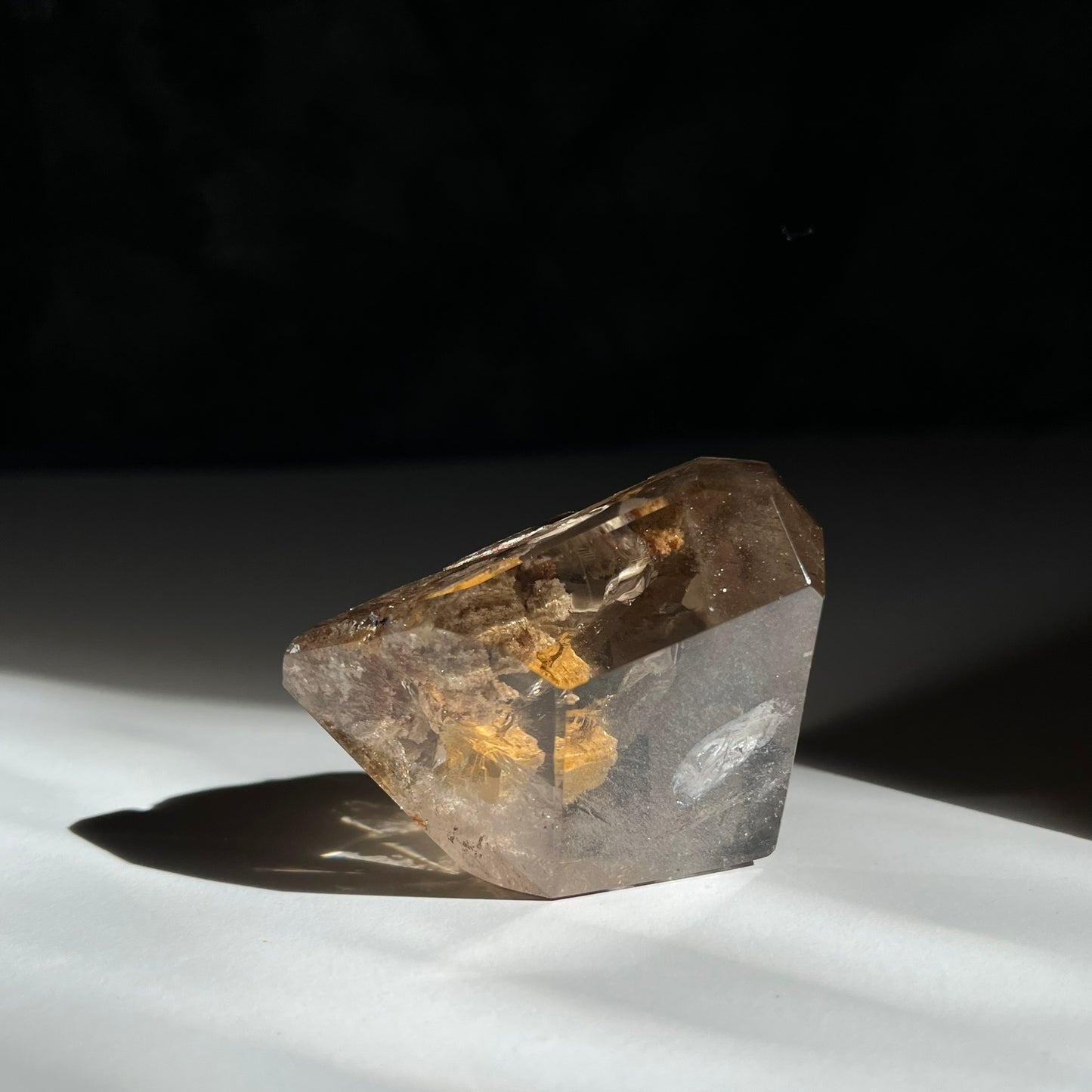 Smoky Lodolite with Rutile Inclusion  Freeform