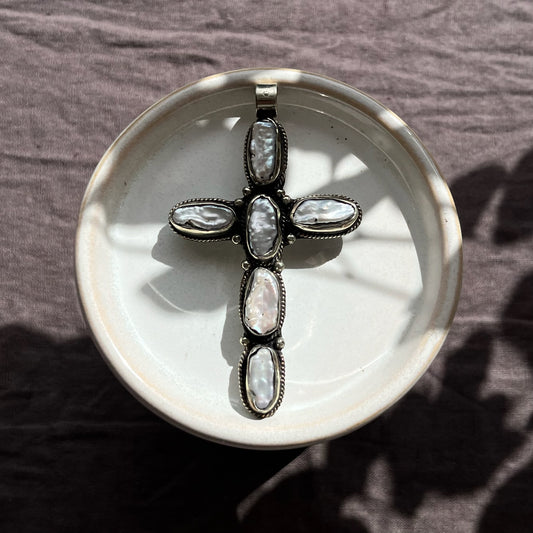 Mother of Pearl Cross Pendant