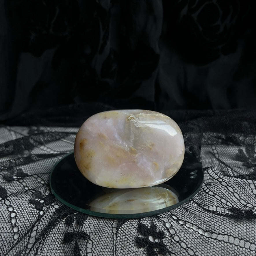 Pink Opal Palm Stone