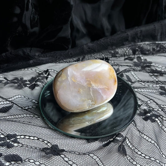 Pink Opal Palm Stone