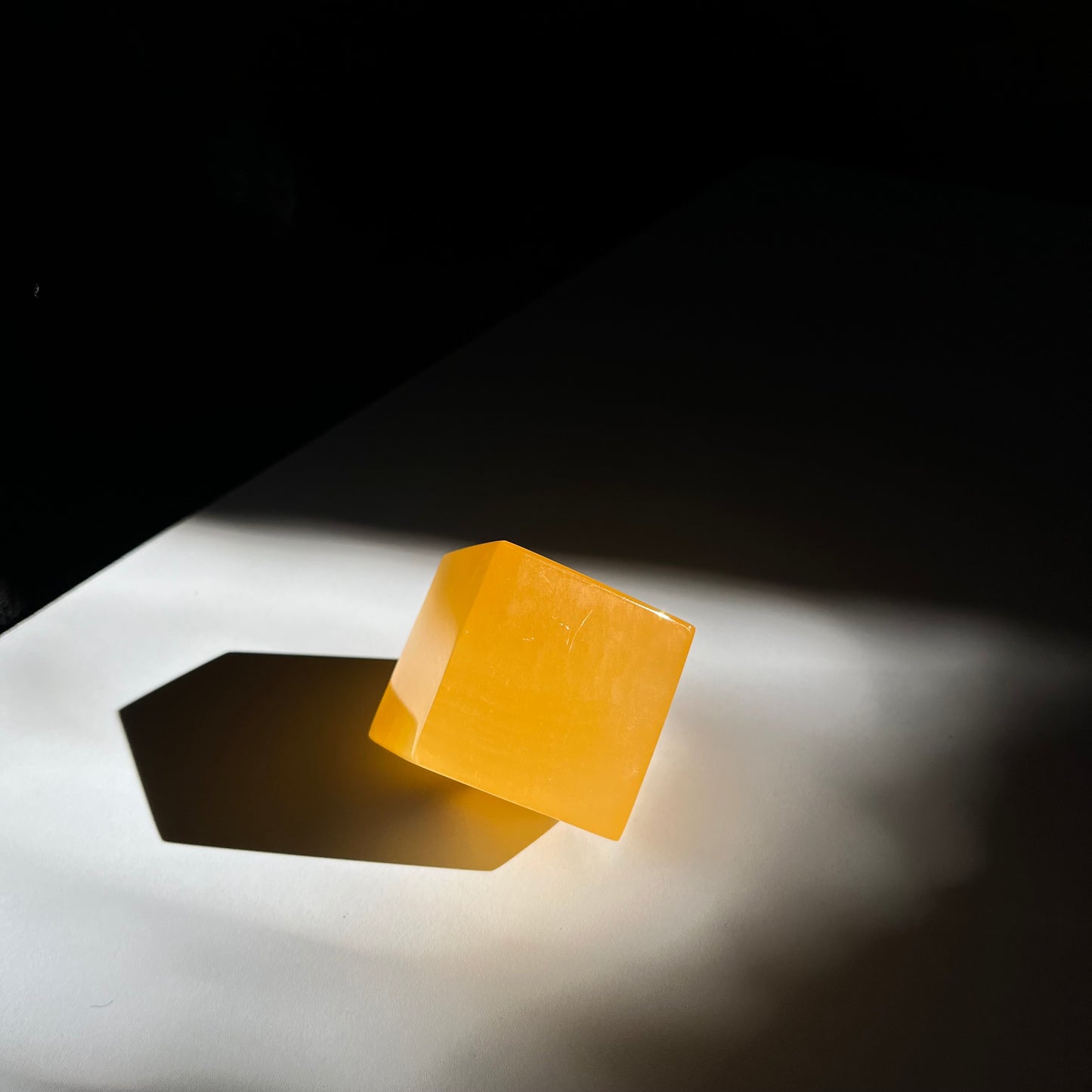 Orange Calcite Cube