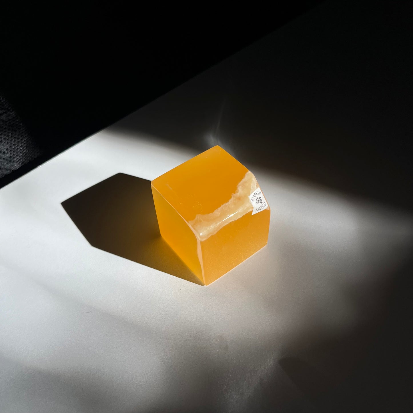 Orange Calcite Cube